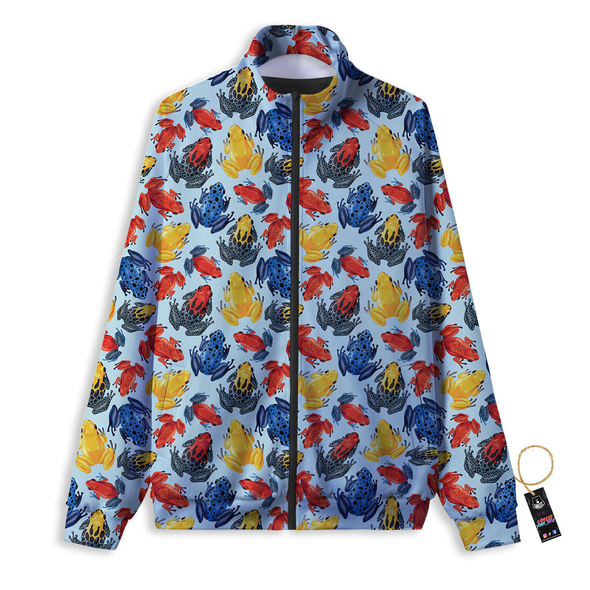 Frog Colorful Print Pattern Track Jacket-grizzshop