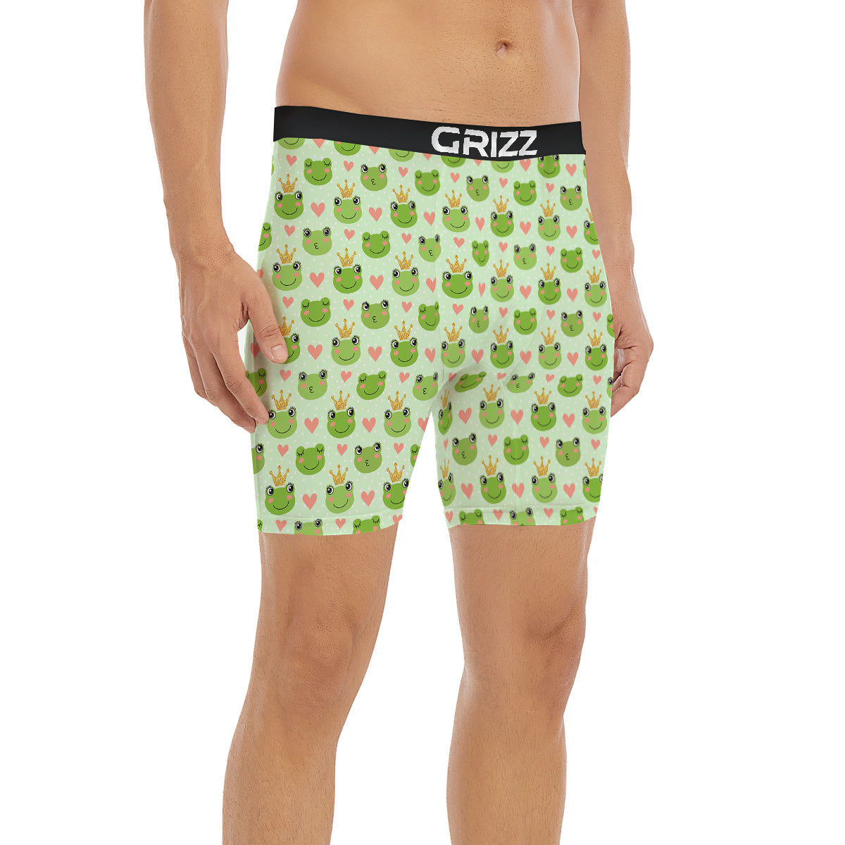 Frog Cute Print Pattern Boxer Briefs-grizzshop