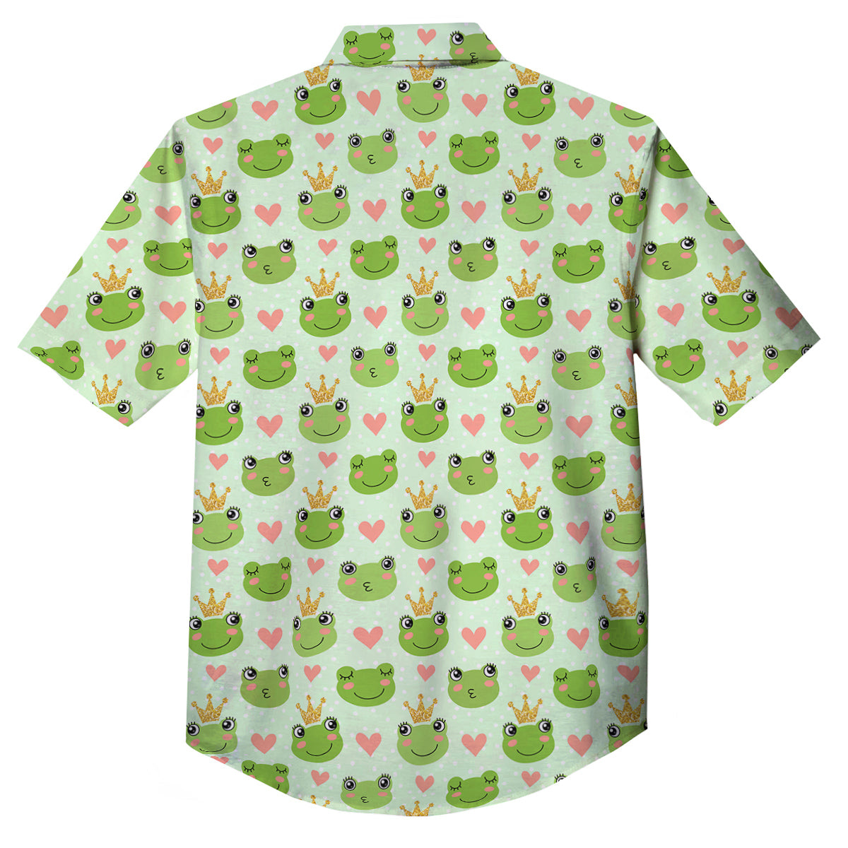 Frog Cute Print Pattern Button Up Shirt-grizzshop
