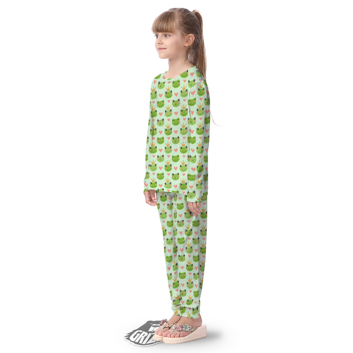 Frog Cute Print Pattern Kid's Pajamas-grizzshop