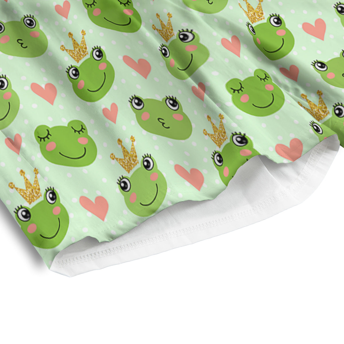Frog Cute Print Pattern Men's Athletic Shorts-grizzshop
