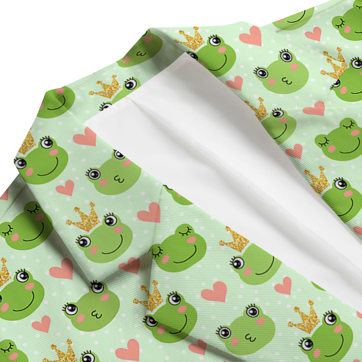 Frog Cute Print Pattern Men's Blazer-grizzshop