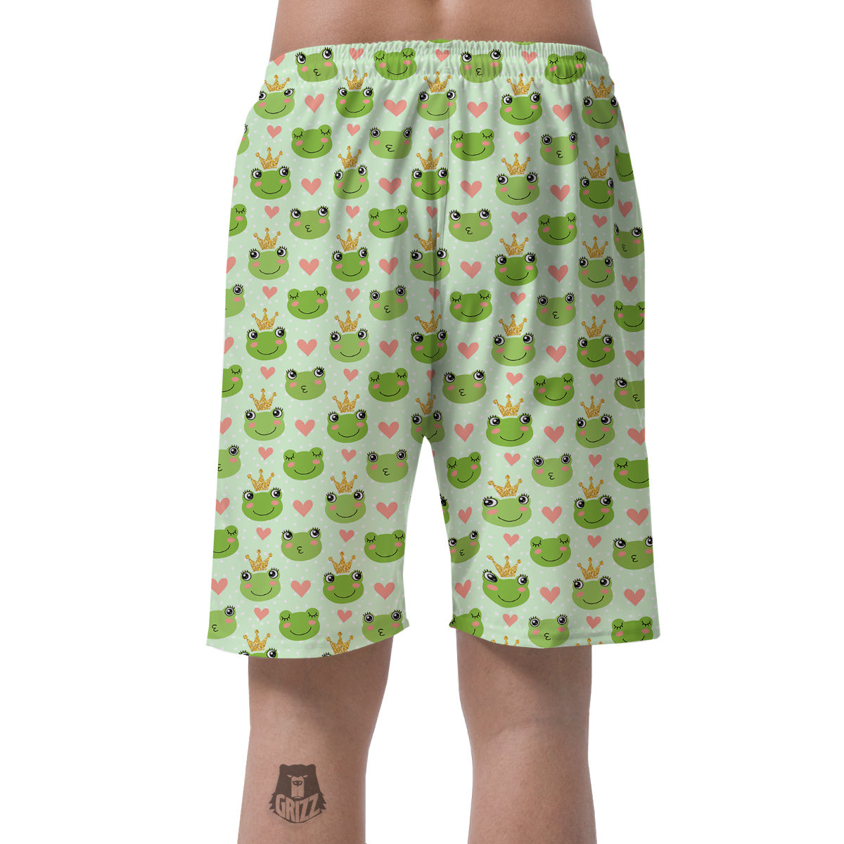 Frog Cute Print Pattern Men's Shorts-grizzshop