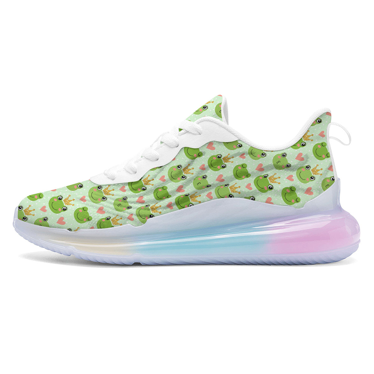 Frog Cute Print Pattern Running Sneakers-grizzshop