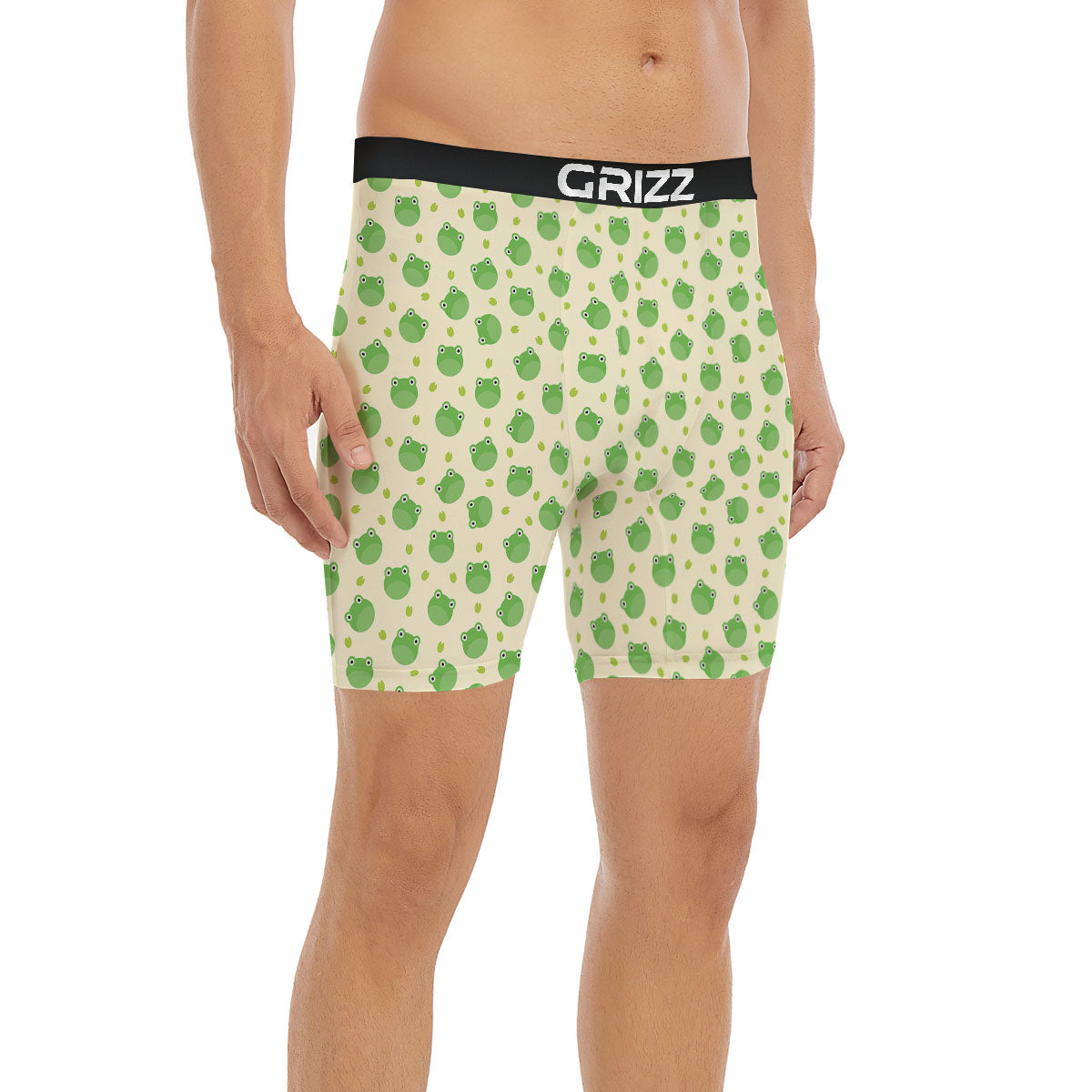 Frog Faces Print Pattern Boxer Briefs-grizzshop