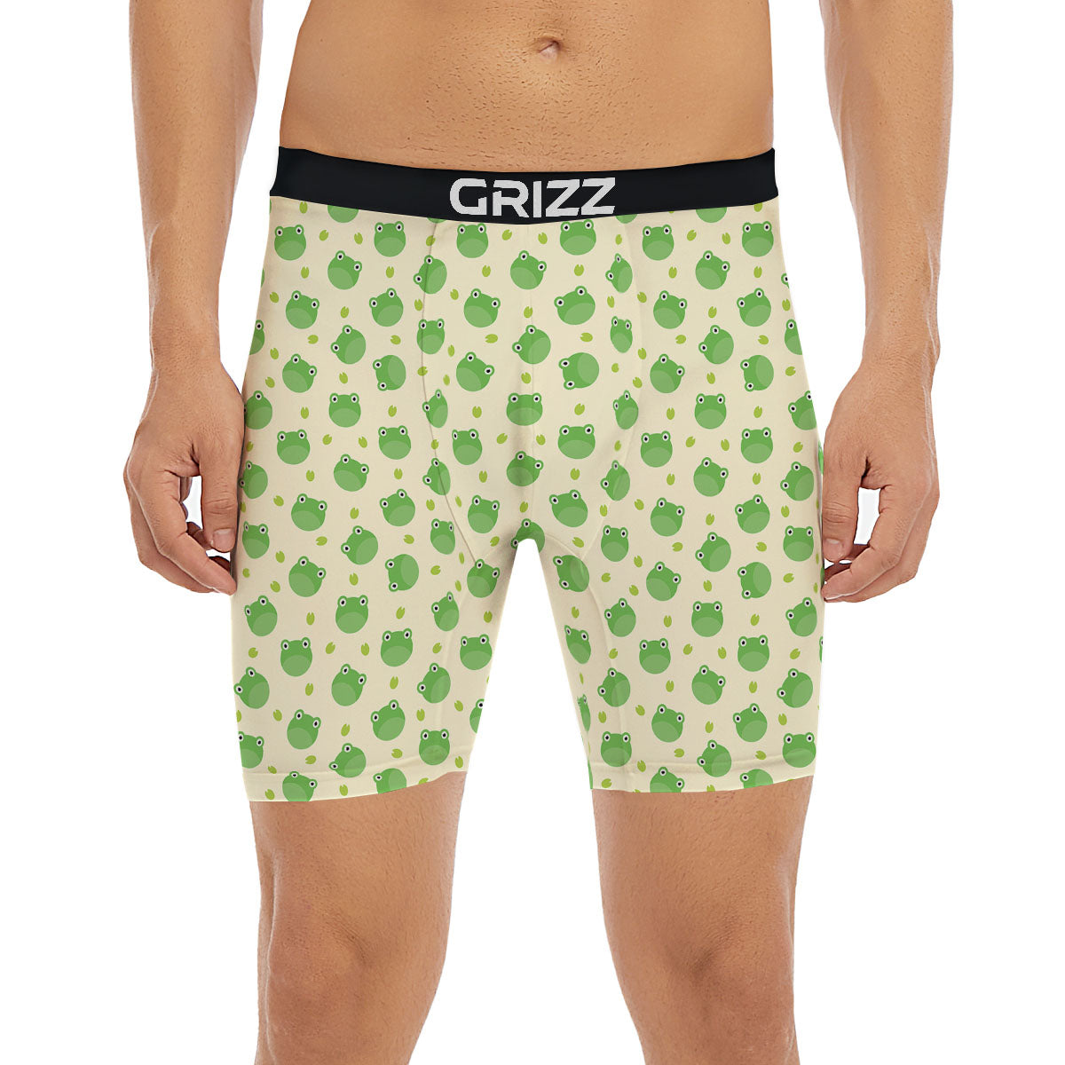 Frog Faces Print Pattern Boxer Briefs-grizzshop