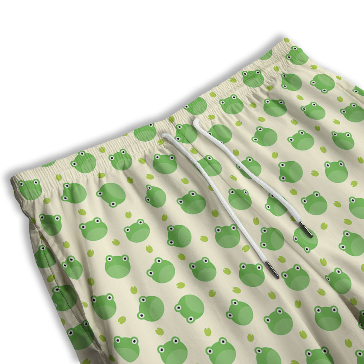 Frog Faces Print Pattern Men's Athletic Shorts-grizzshop