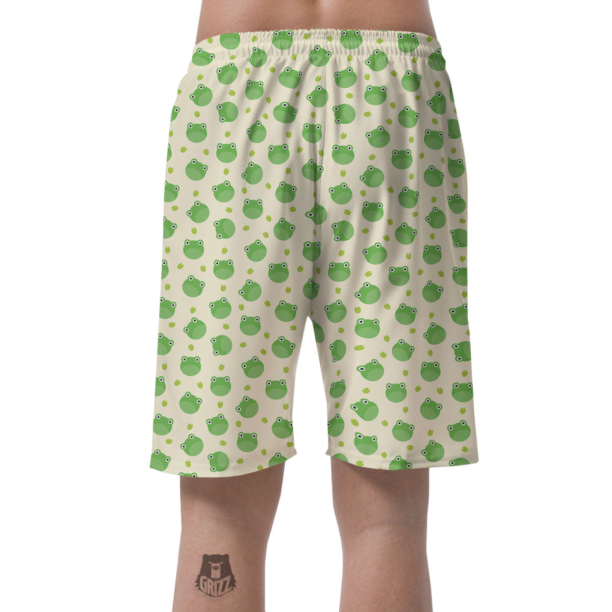 Frog Faces Print Pattern Men's Shorts-grizzshop