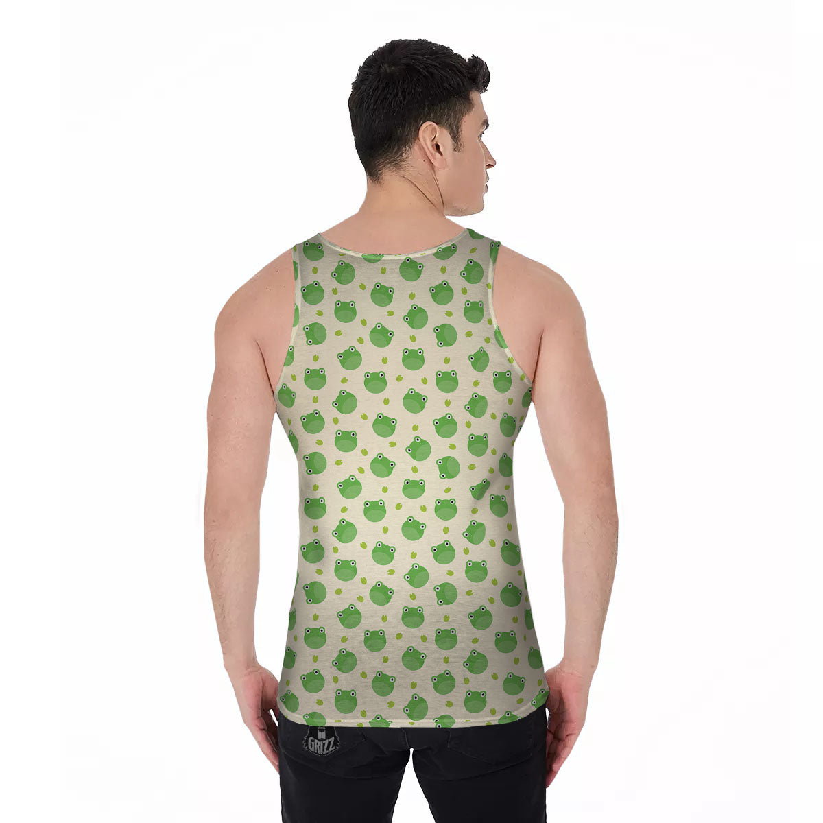 Frog Faces Print Pattern Men's Tank Top-grizzshop