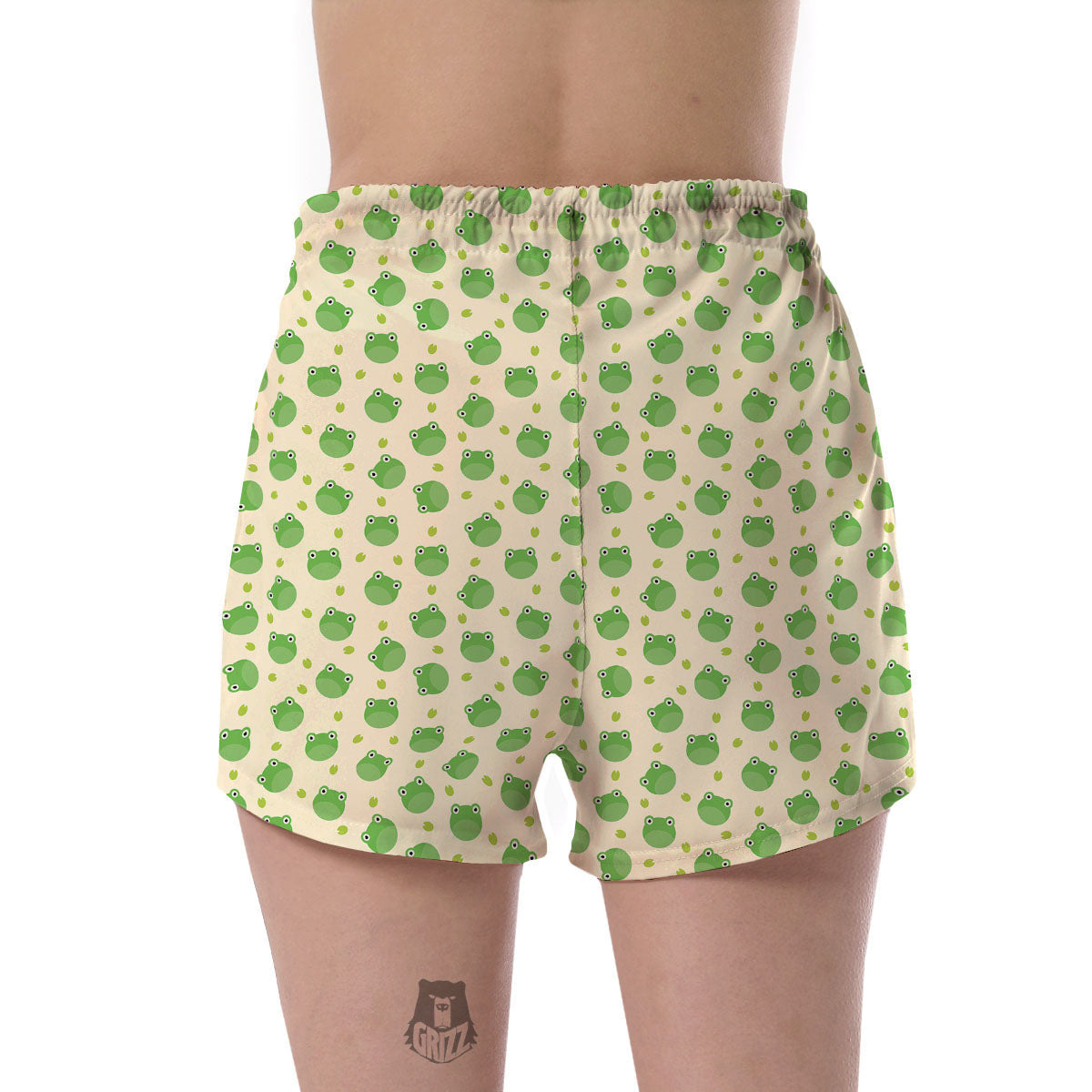 Frog Faces Print Pattern Women's Shorts-grizzshop