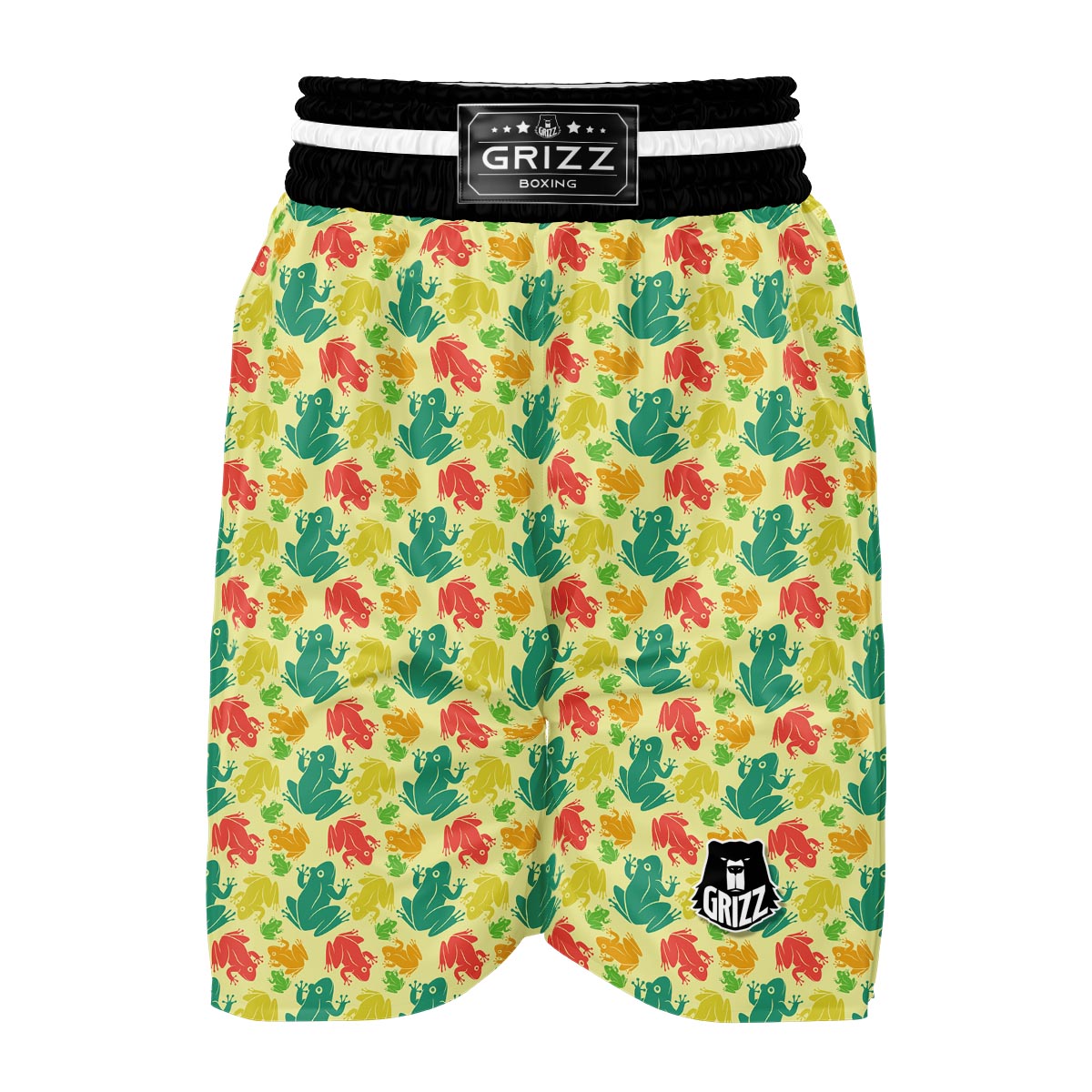 Frog Print Pattern Boxing Shorts-grizzshop