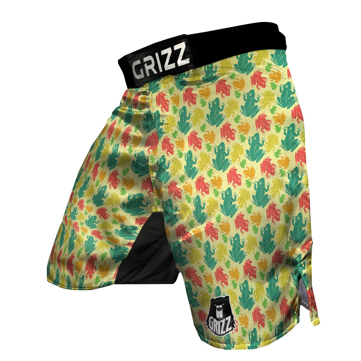 Frog Print Pattern MMA Shorts-grizzshop