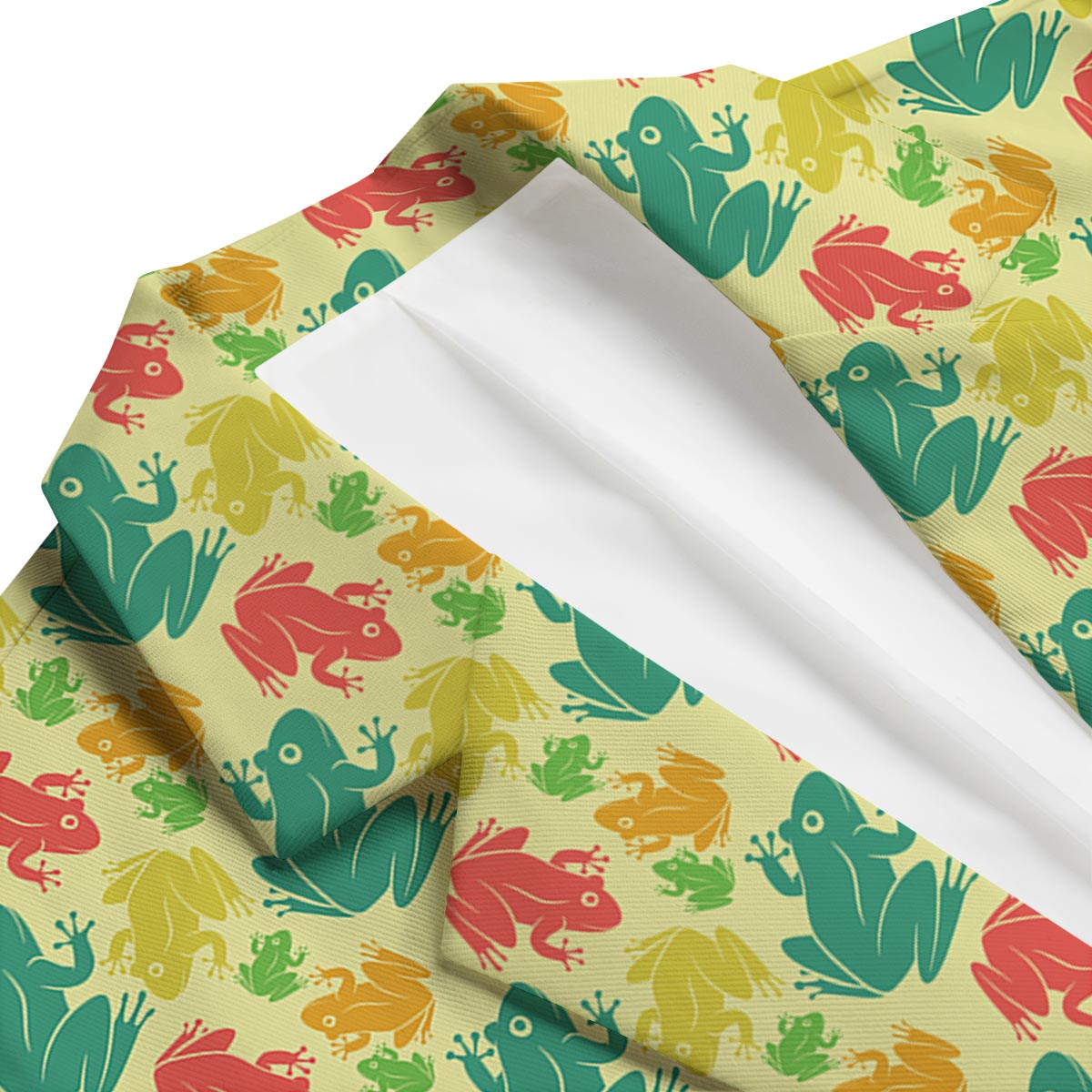 Frog Print Pattern Men's Blazer-grizzshop
