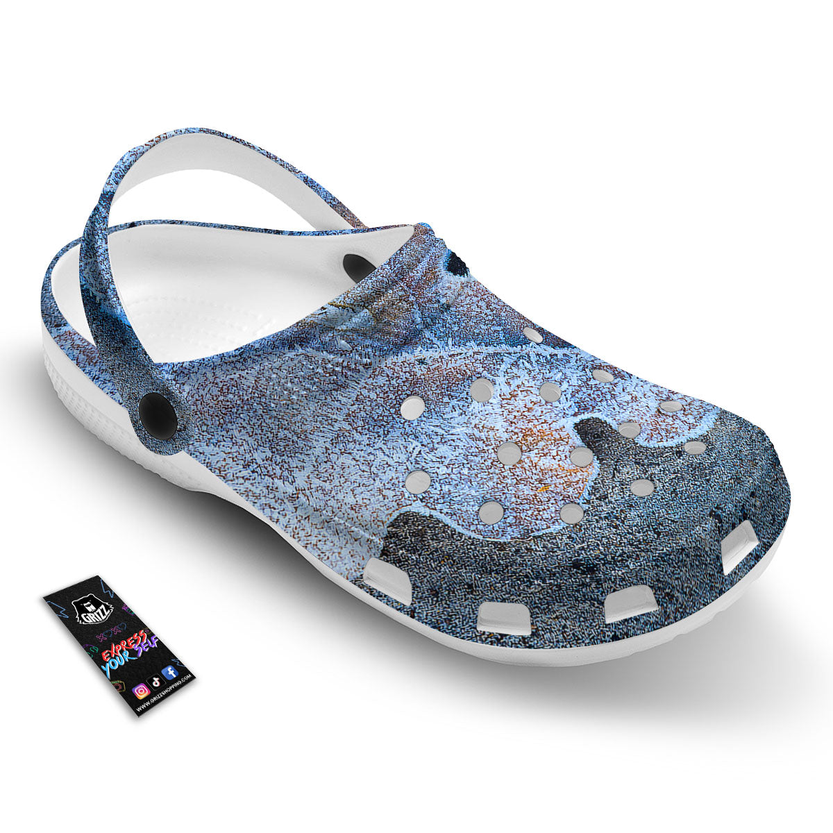 Frozen Leaf Oak Print Clog-grizzshop