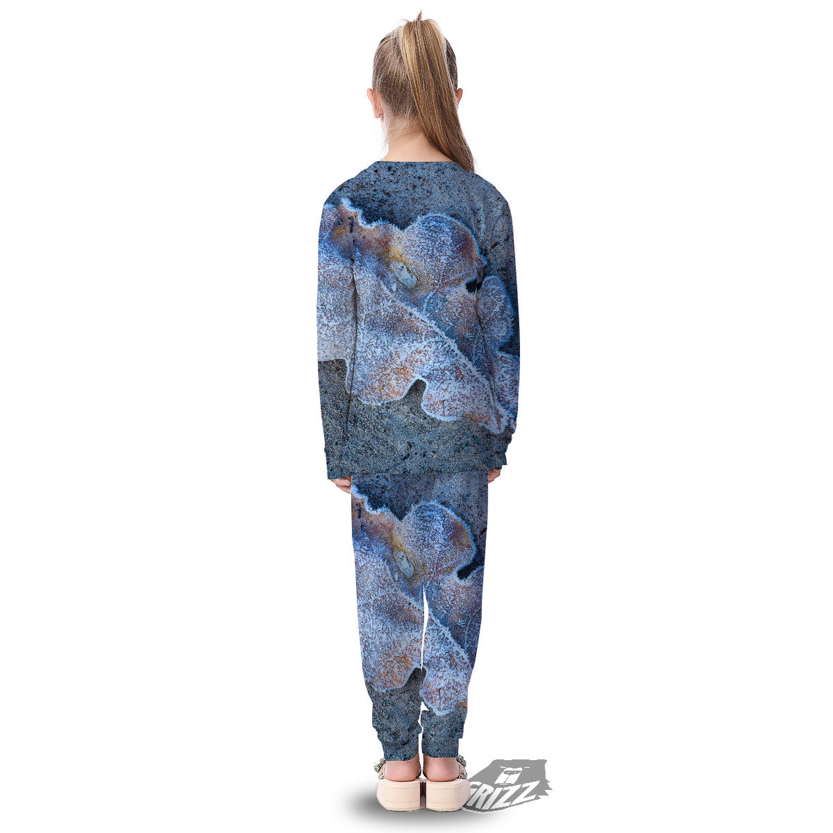 Frozen Leaf Oak Print Kid's Pajamas-grizzshop