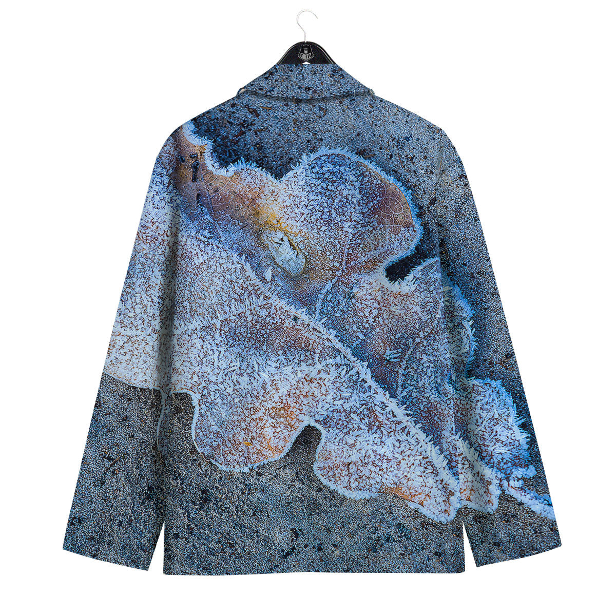 Frozen Leaf Oak Print Men's Sport Coat-grizzshop