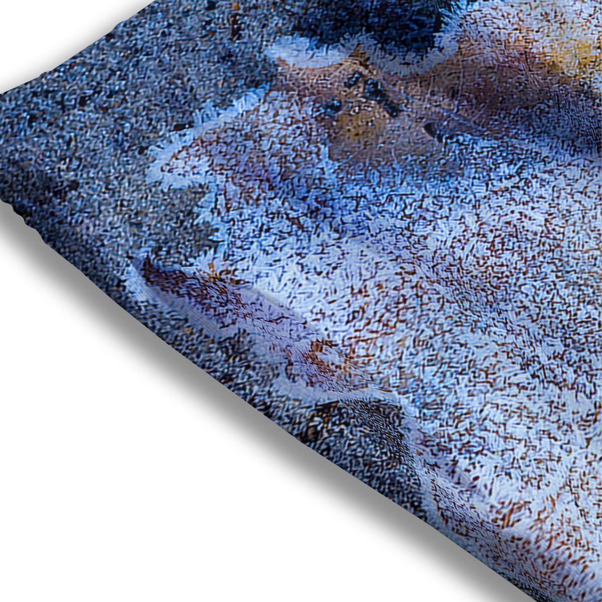 Frozen Leaf Oak Print Mesh Shorts