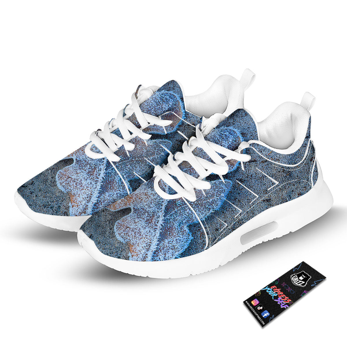 Frozen Leaf Oak Print Tennis Shoes-grizzshop