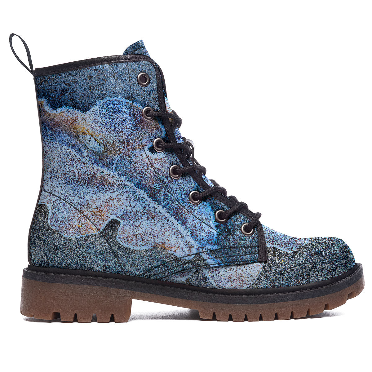 Frozen Leaf Oak Print Work Boots-grizzshop