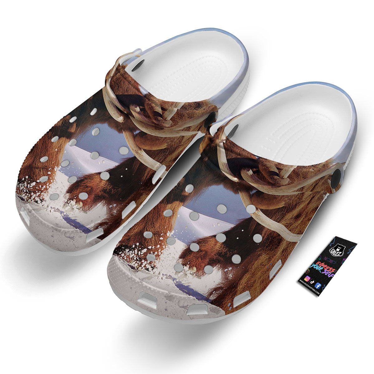 Frozen Mammoth Print Clog-grizzshop