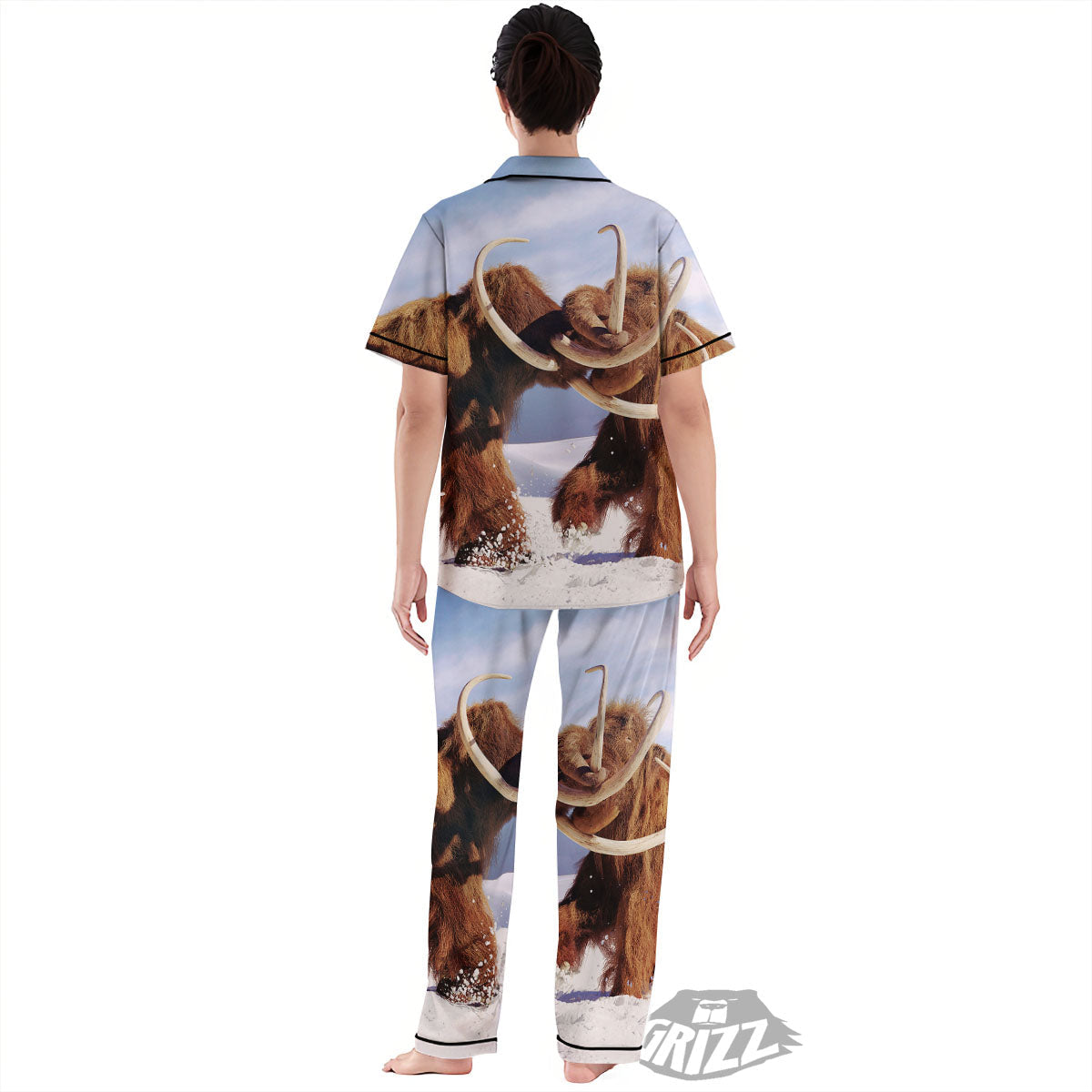 Frozen Mammoth Print Women's Pajamas Set-grizzshop