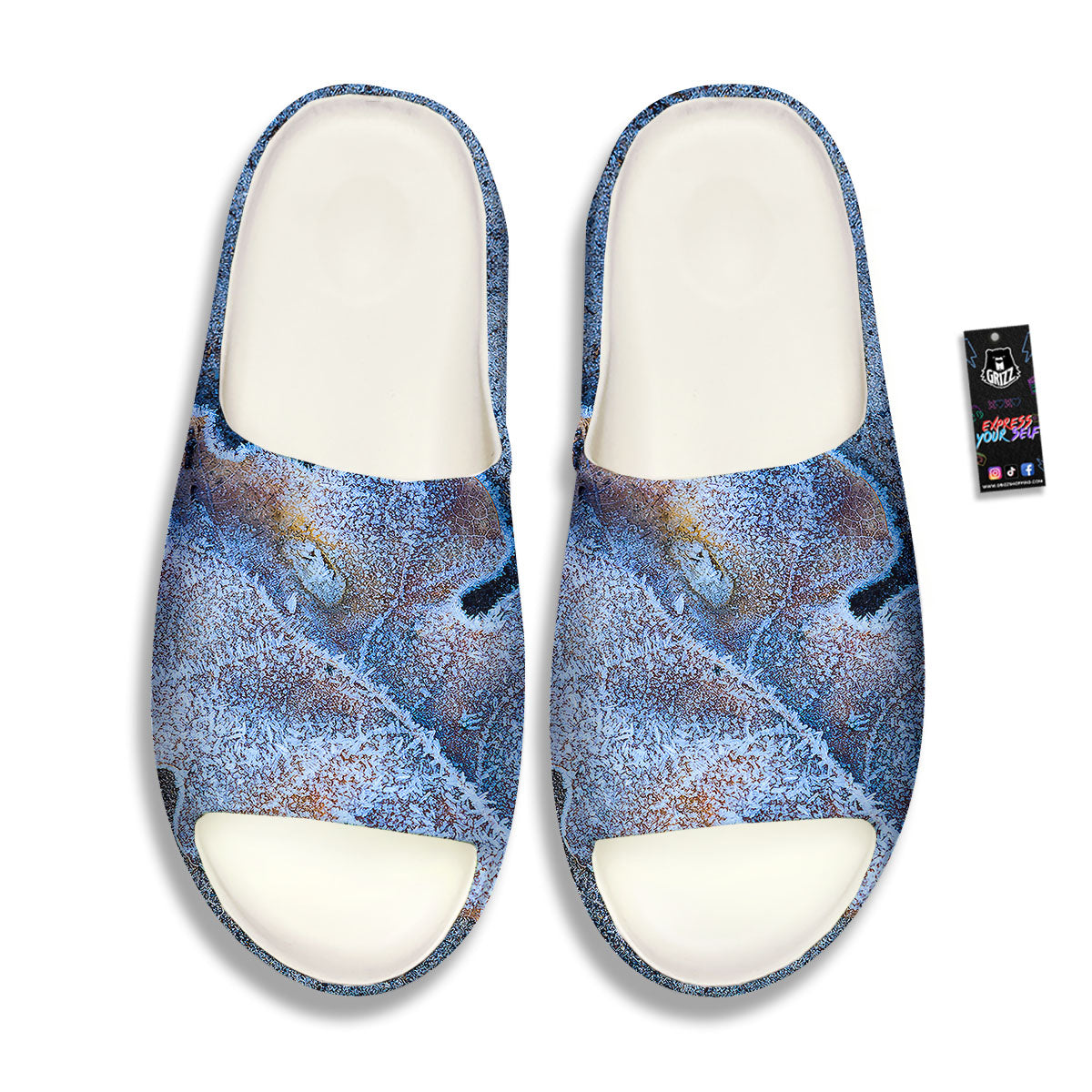 Frozen Leaf Oak Print Sandals-grizzshop