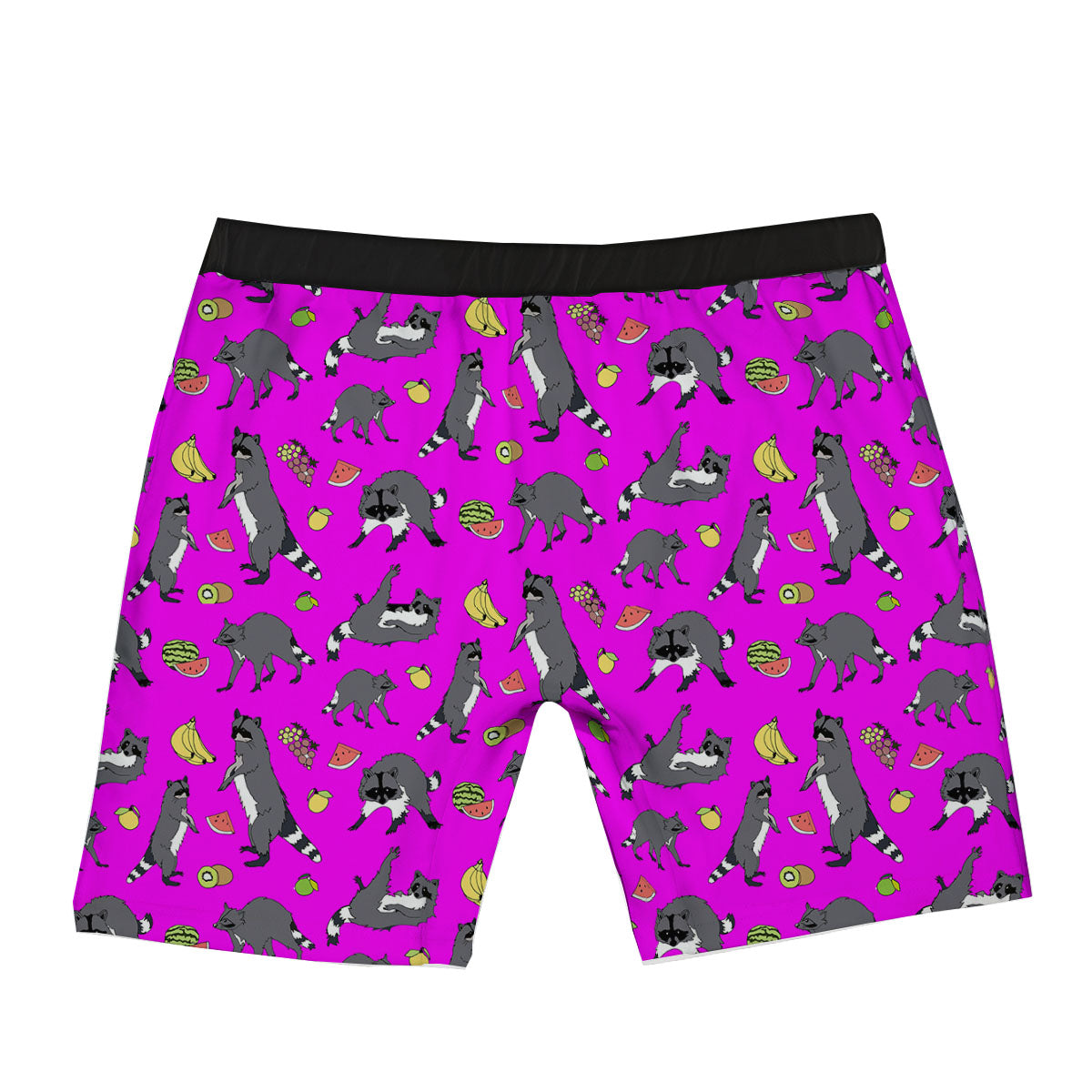 Fruit And Raccoon Print Pattern Boxer Briefs-grizzshop