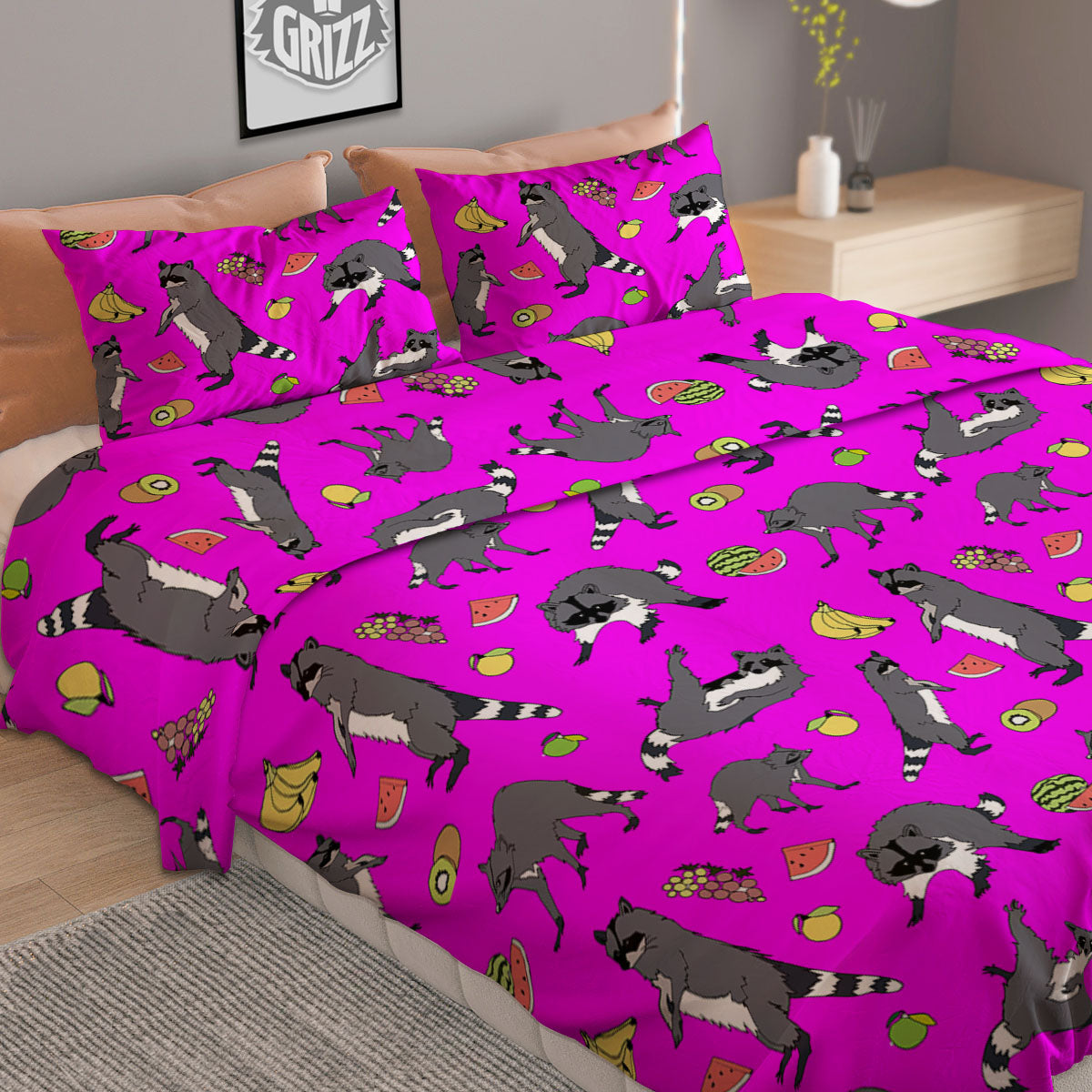 Fossil Dino And T Rex Print Pattern Duvet Cover Bedding Set