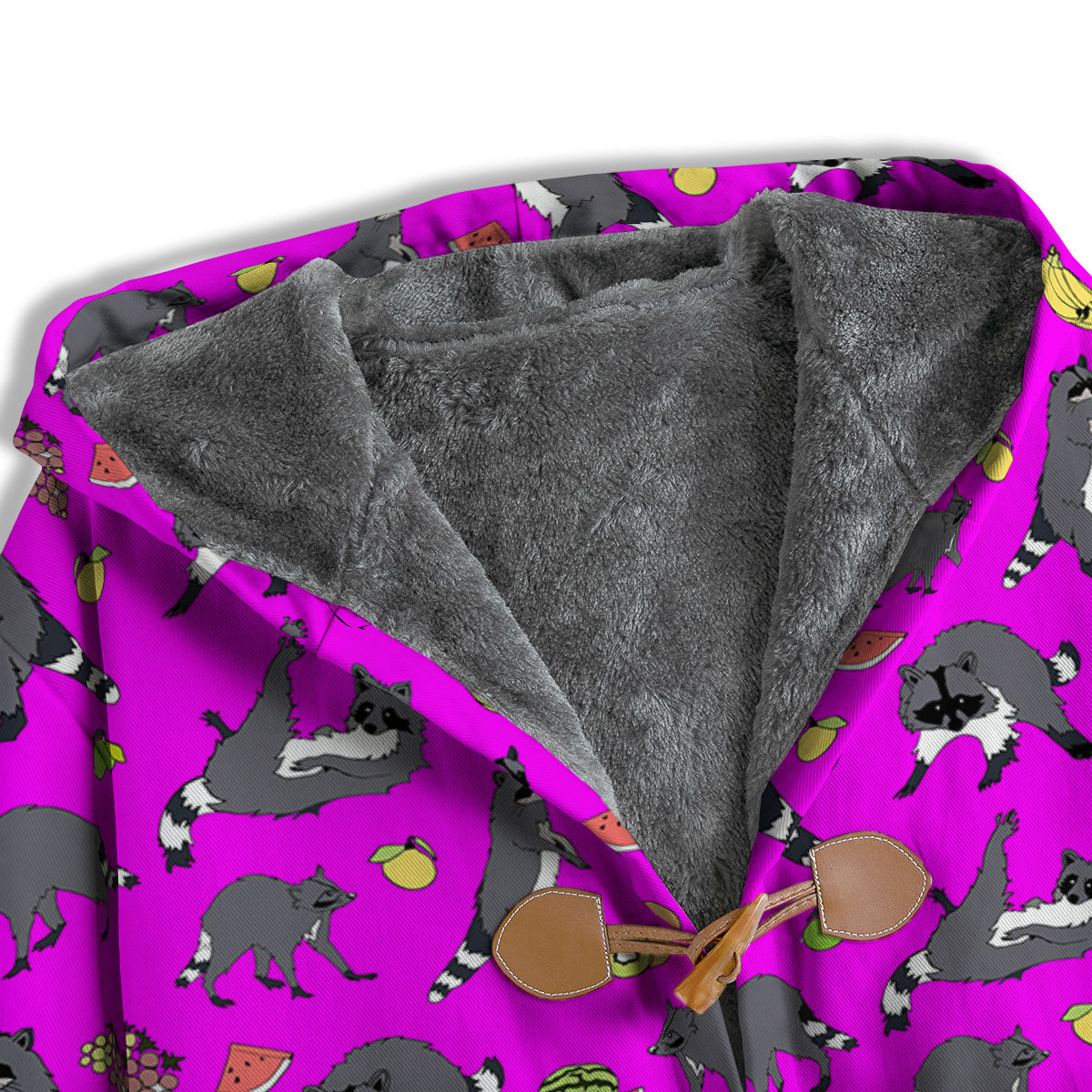 Fruit And Raccoon Print Pattern Men's Windbreaker Jacket-grizzshop
