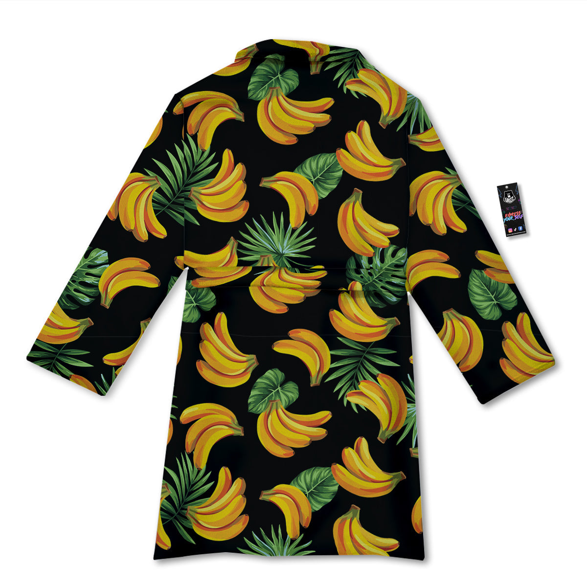 Fruit Banana Print Pattern Bathrobe-grizzshop