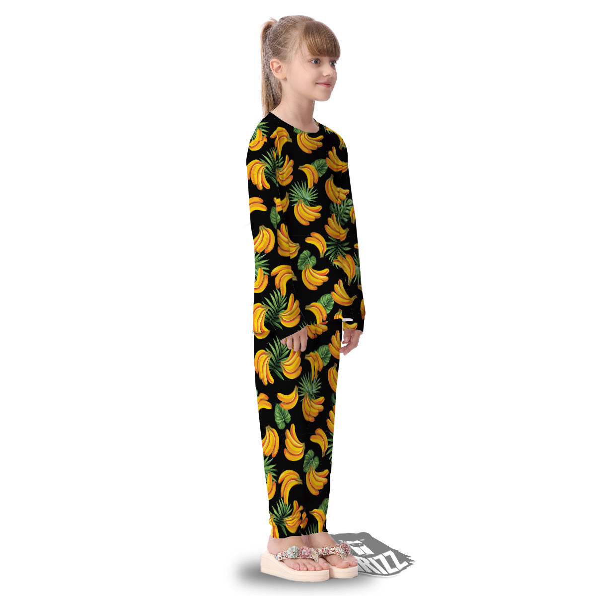Fruit Banana Print Pattern Kid's Pajamas-grizzshop