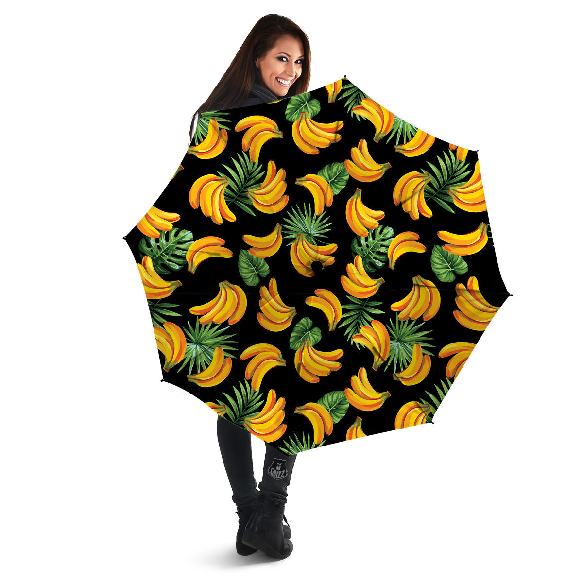 Fruit Banana Print Pattern Umbrella-grizzshop