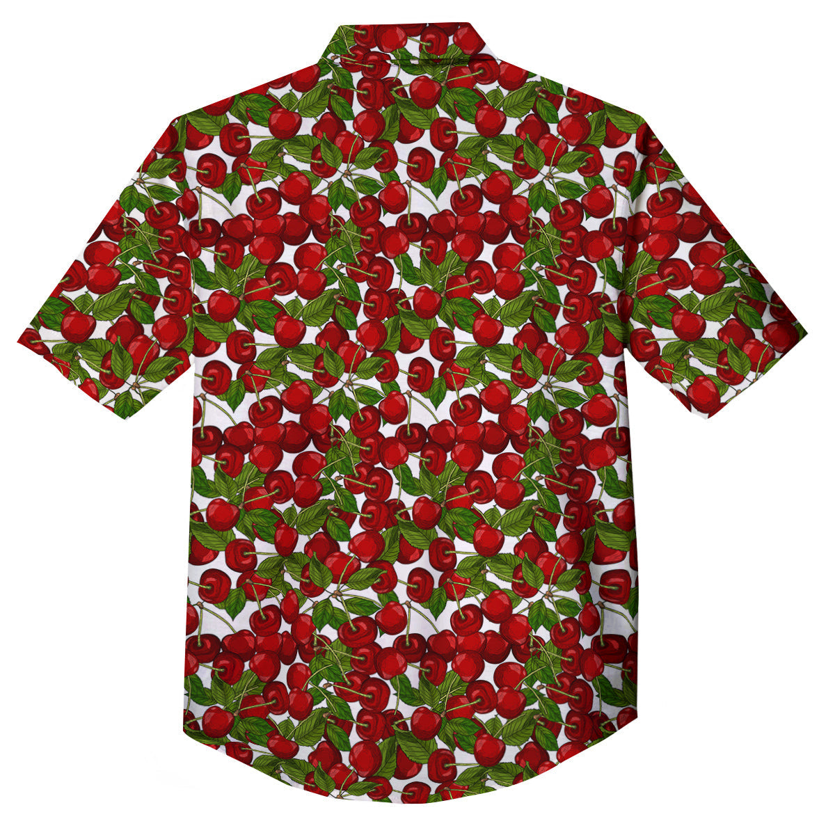 Fruit Cherry Print Pattern Button Up Shirt-grizzshop