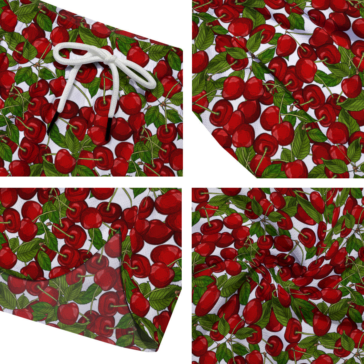 Fruit Cherry Print Pattern Men's Running Shorts-grizzshop