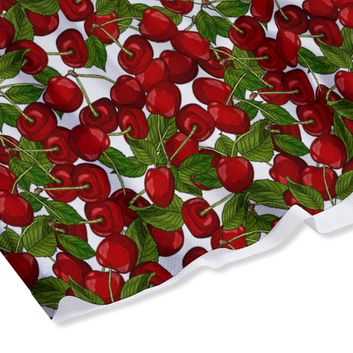 Fruit Cherry Print Pattern Mesh Shorts-grizzshop