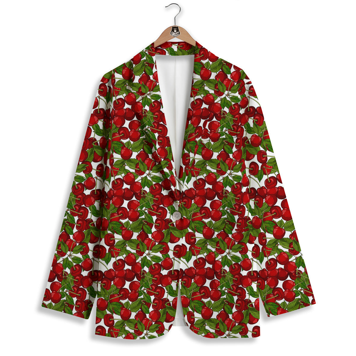 Fruit Cherry Print Pattern Women's Blazer-grizzshop