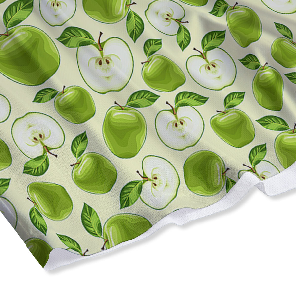 Fruit Green Apple Print Pattern Mesh Shorts-grizzshop