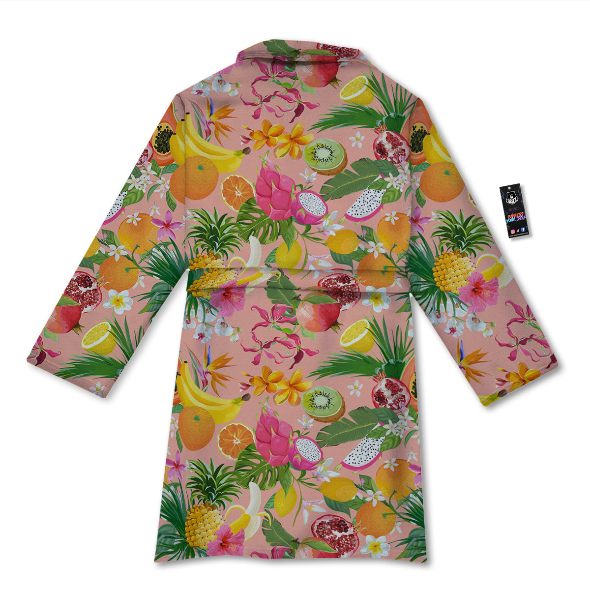 Fruit Leaf Tropical Print Pattern Bathrobe-grizzshop