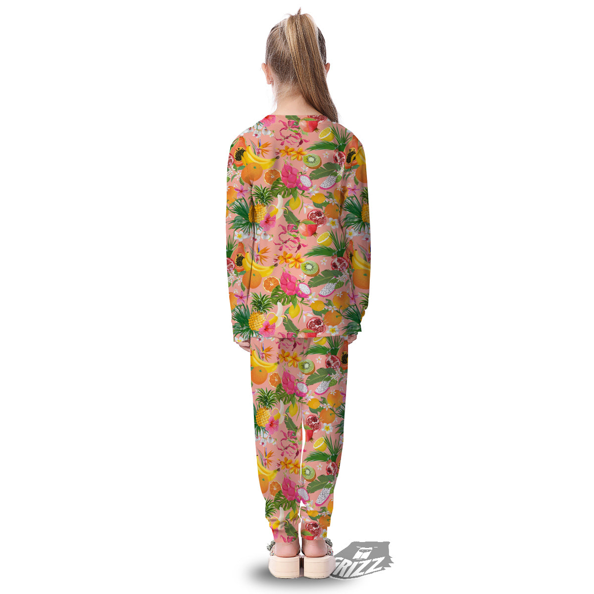 Fruit Leaf Tropical Print Pattern Kid's Pajamas-grizzshop
