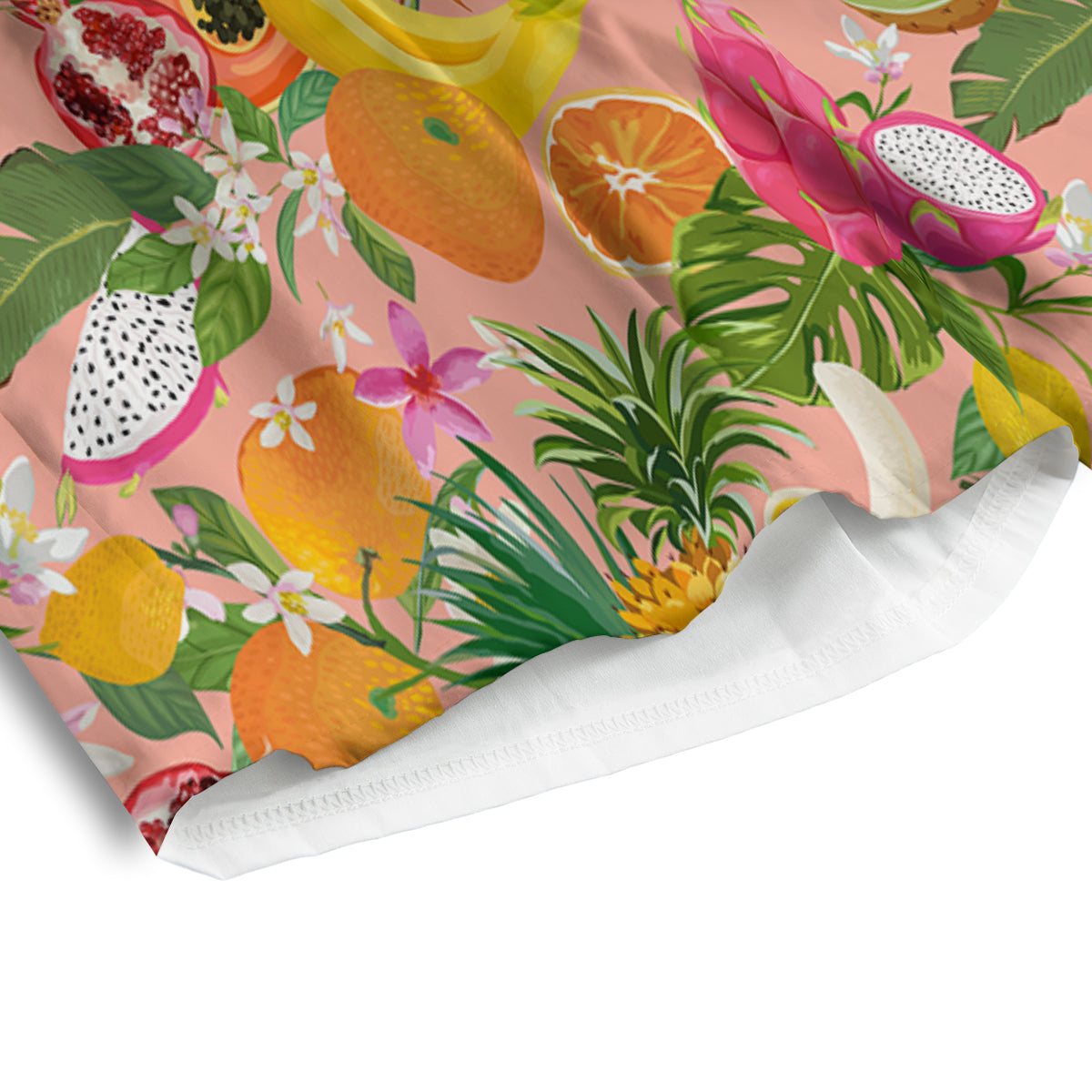 Fruit Leaf Tropical Print Pattern Men's Athletic Shorts