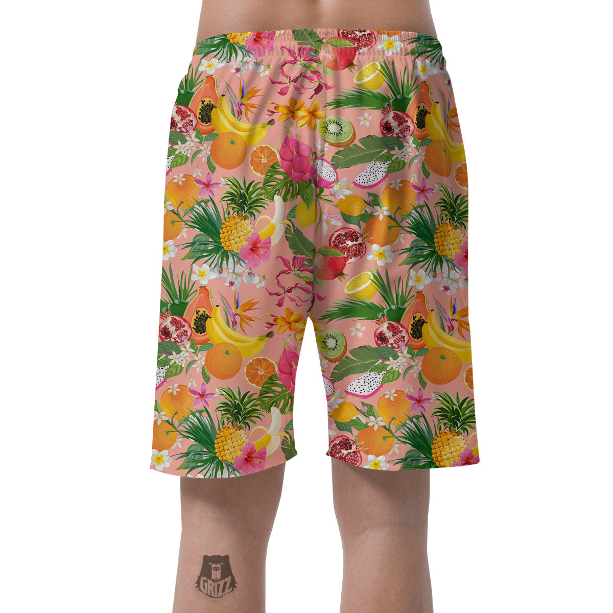 Fruit Leaf Tropical Print Pattern Men's Shorts-grizzshop