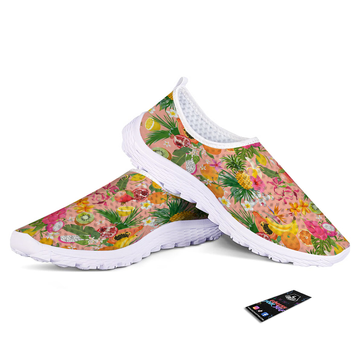 Fruit Leaf Tropical Print Pattern Nurse Shoes-grizzshop