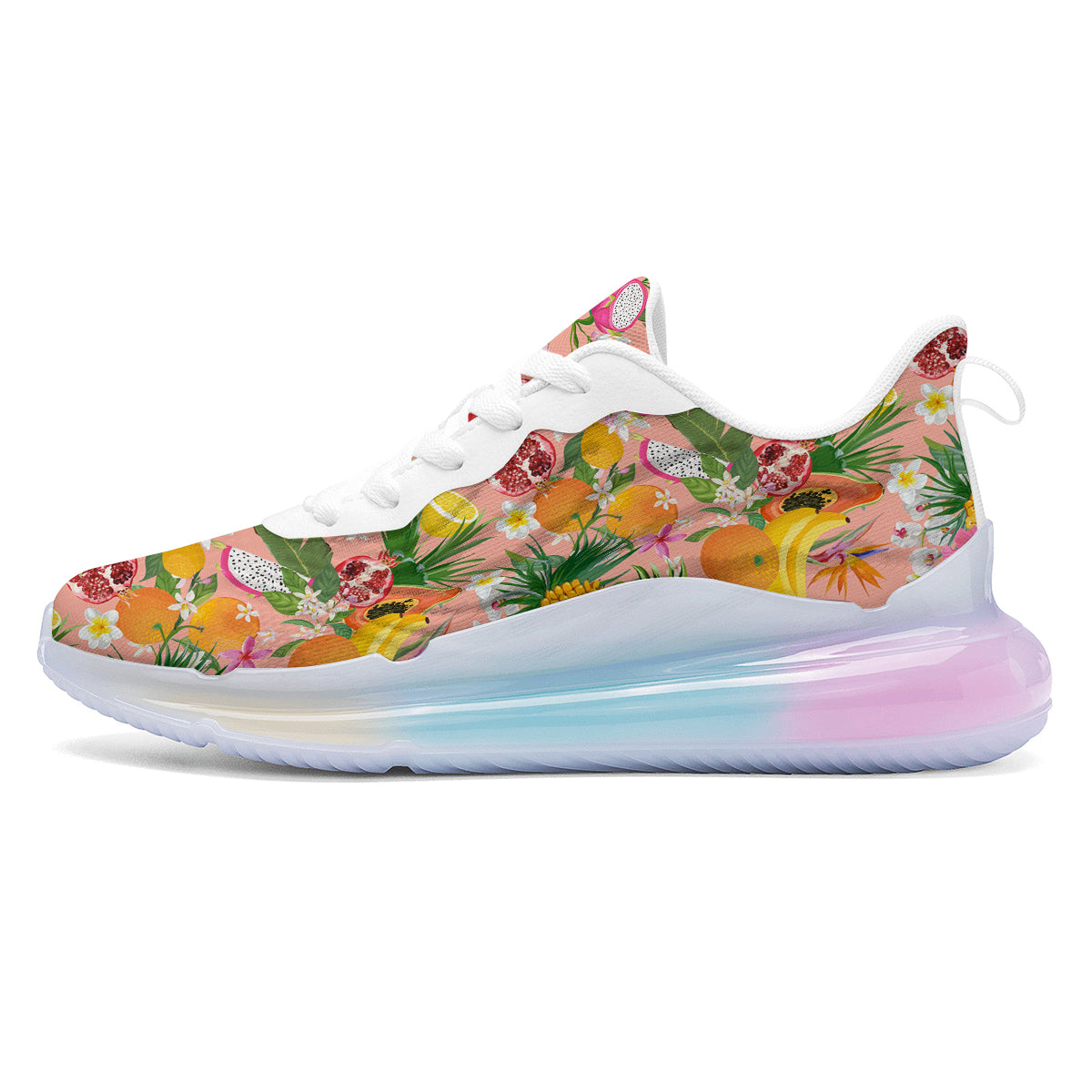 Fruit Leaf Tropical Print Pattern Running Sneakers-grizzshop
