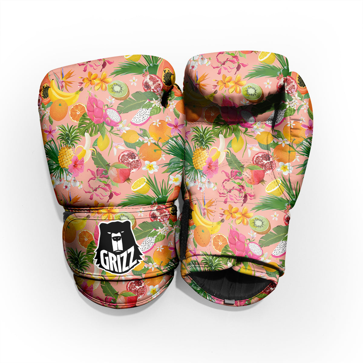 Fruit Leaf Tropical Print Pattern Pro Boxing Glove
