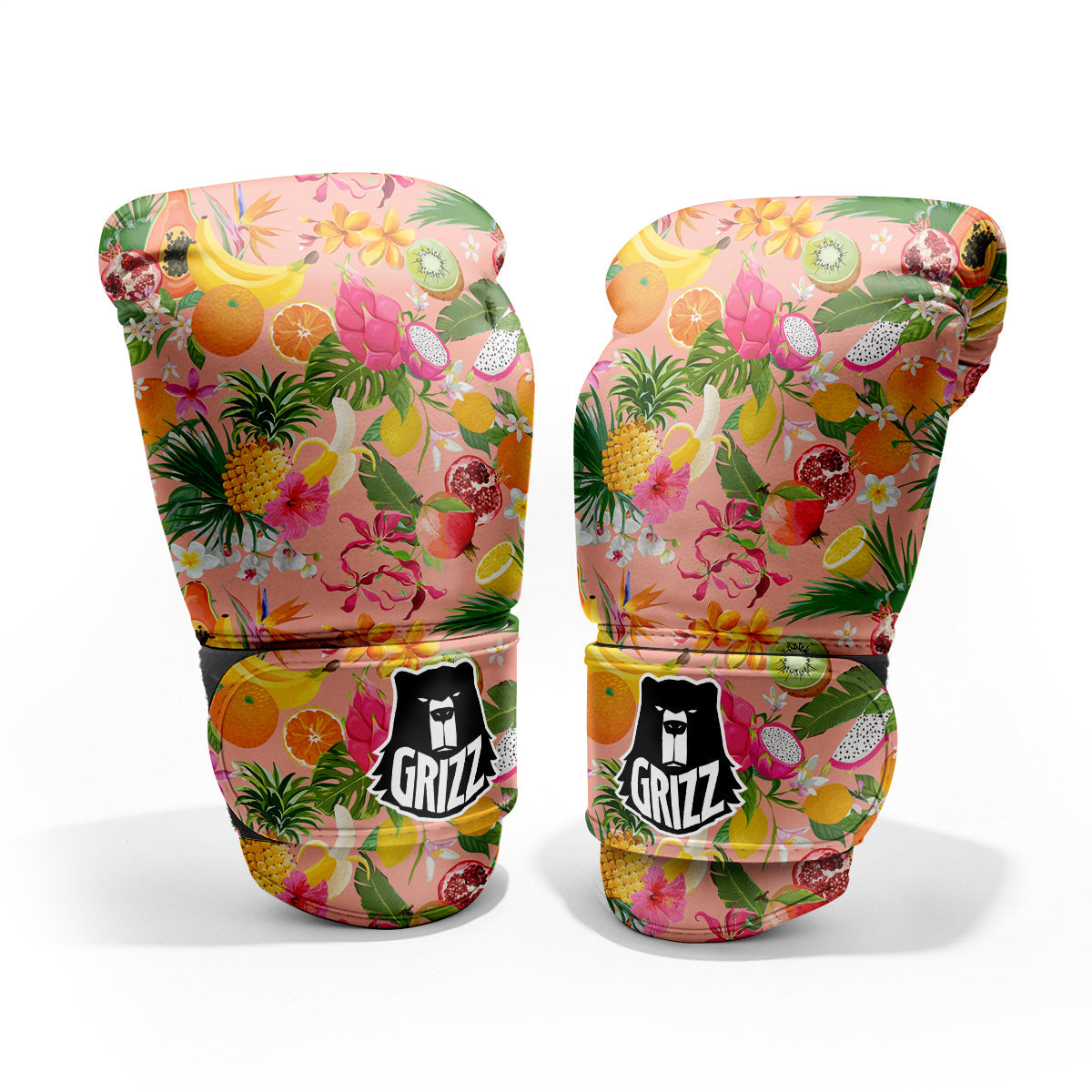 Fruit Leaf Tropical Print Pattern Pro Boxing Glove