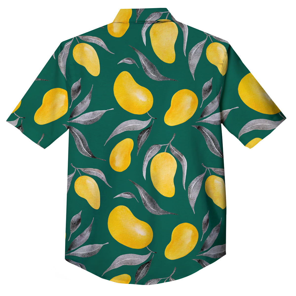Fruit Mango Yellow Print Pattern Button Up Shirt-grizzshop