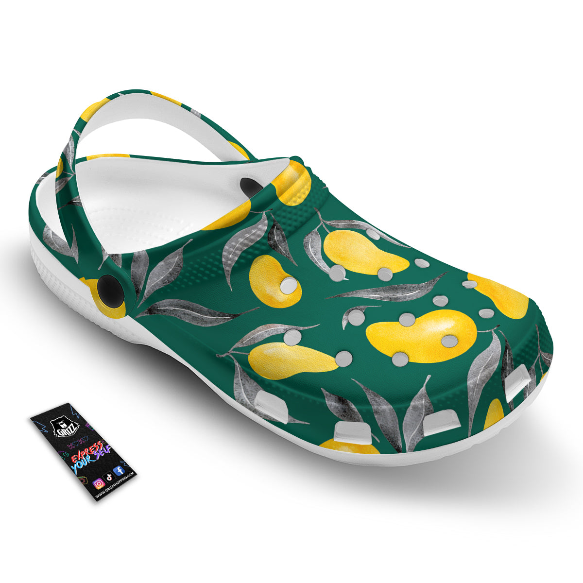 Fruit Mango Yellow Print Pattern Clog-grizzshop