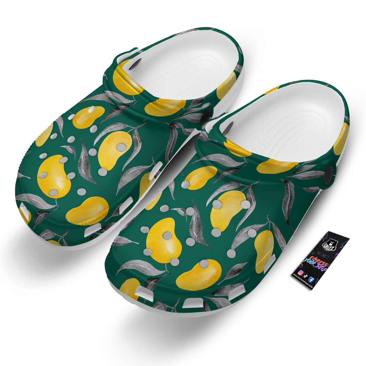 Fruit Mango Yellow Print Pattern Clog-grizzshop