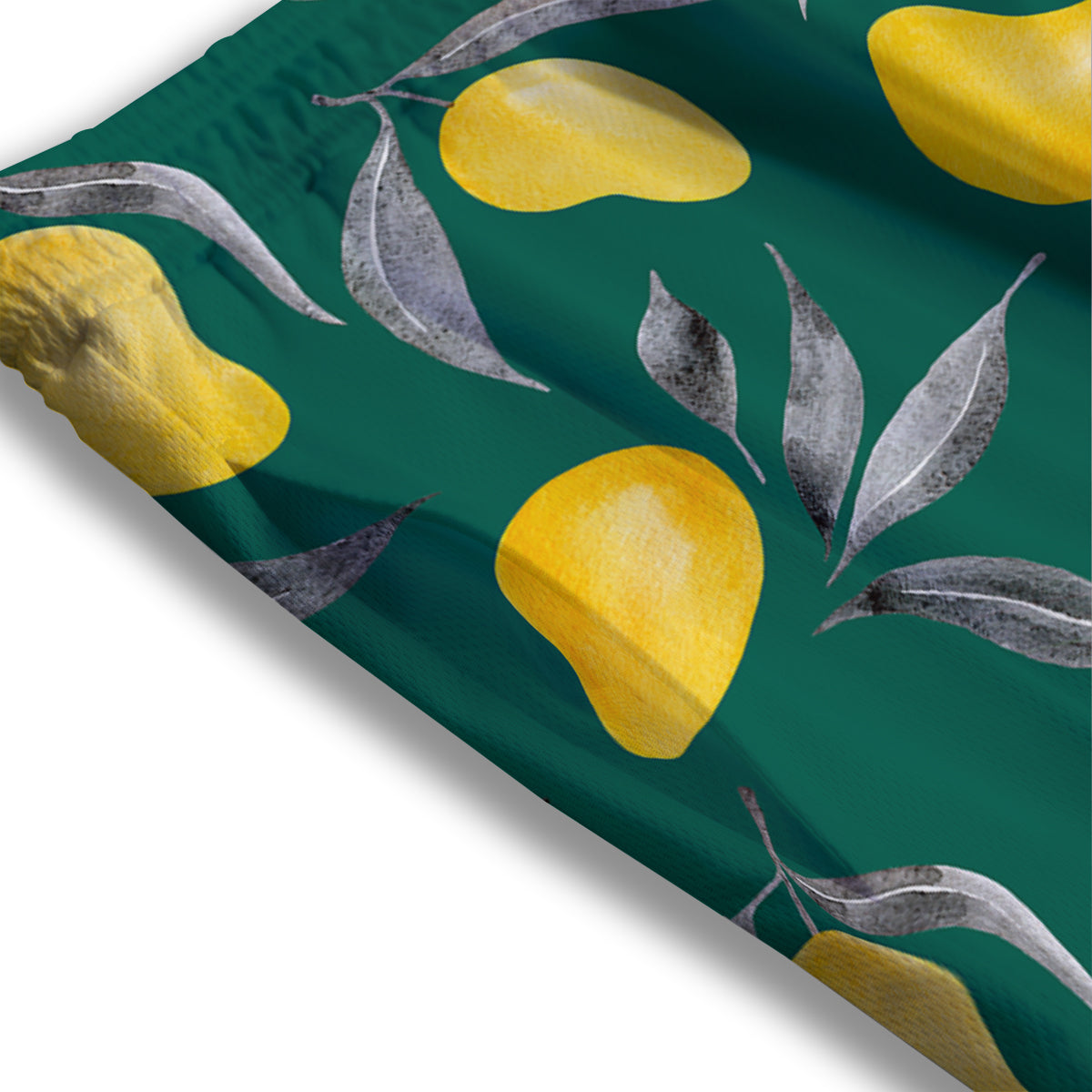 Fruit Mango Yellow Print Pattern Mesh Shorts-grizzshop
