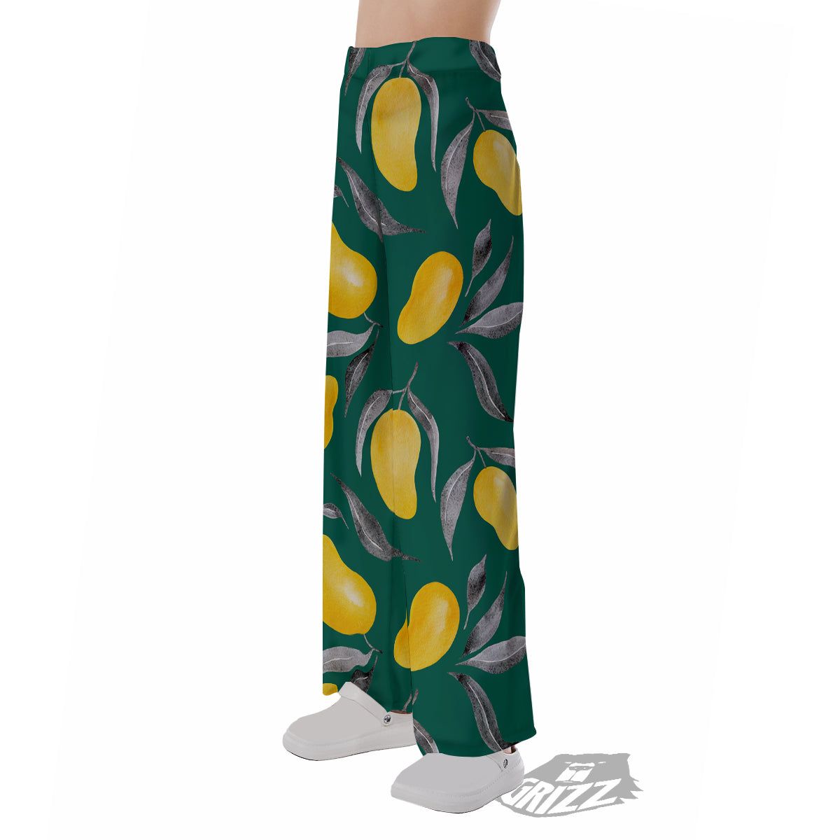 Fruit Mango Yellow Print Pattern Pajama Pants-grizzshop